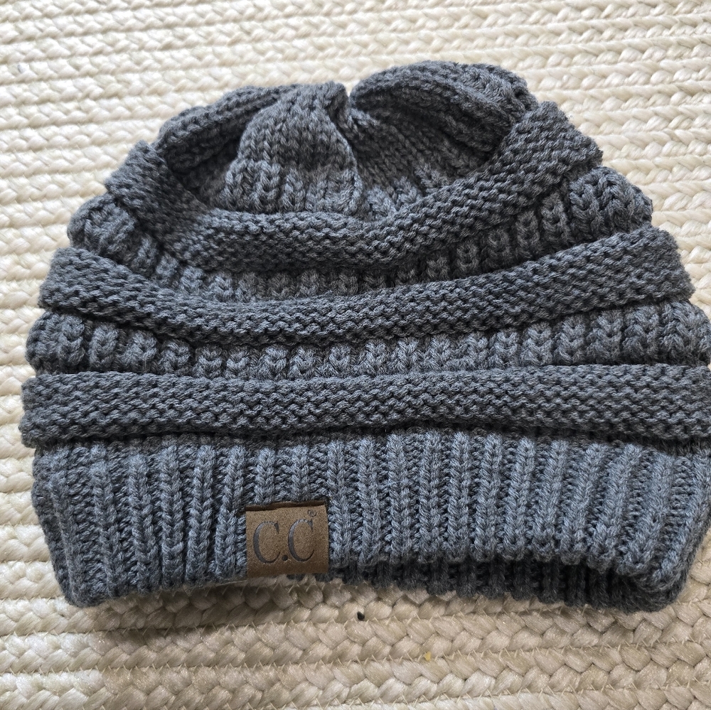 CC Boutique Charcoal Knit Hat